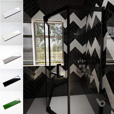 흑백 욕실 현대 장식 세라믹 벽 타일