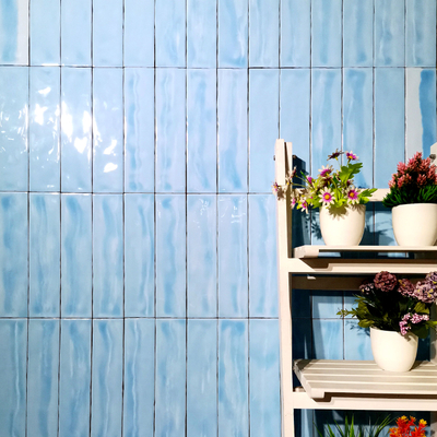 파란색 유약 세라믹 벽 타일 및 바닥 타일